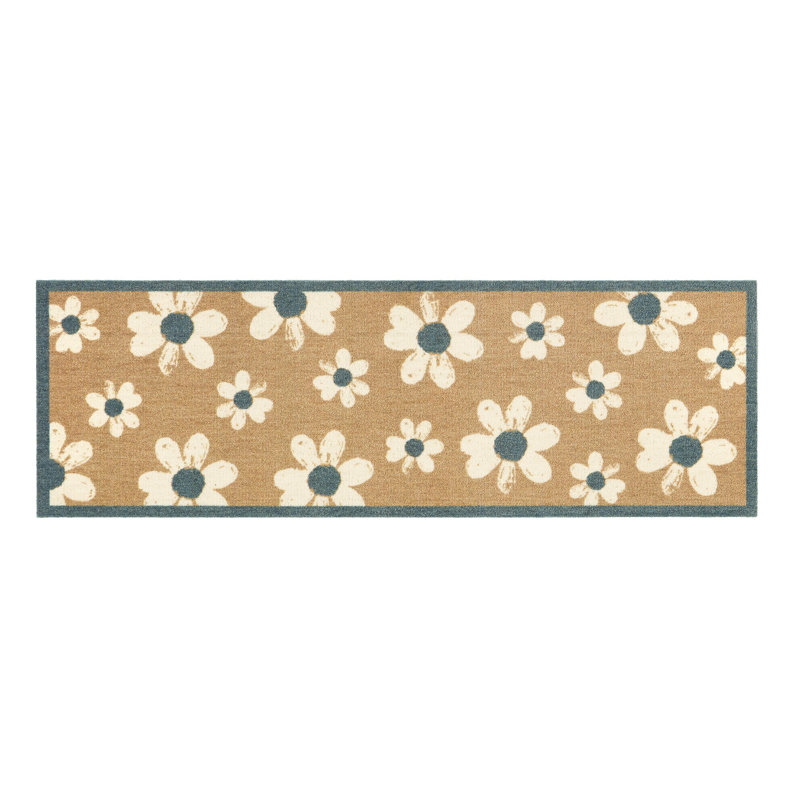 Non-Slip My Flower Home Indoor Doormat, 50cm W x 150cm L