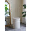 Tabouret d'appoint rond en bois blanc Capiz