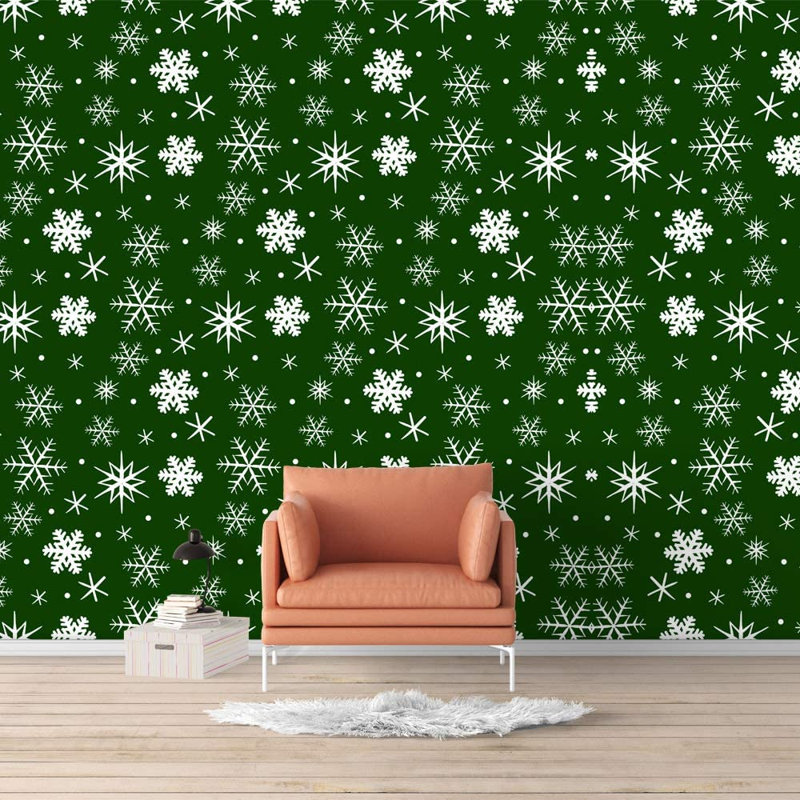 Magnifique flocon de neige floral M01, L 66 po x l 96 po