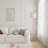 62.2" Modern Gold Floor Lamp with White Fabric Drum Shade-1858913738