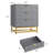 3-Drawer Wide Wooden Dresser with Metal Legs-1827053780