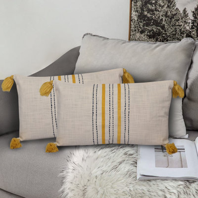 Housse de coussin rectangulaire 100% coton