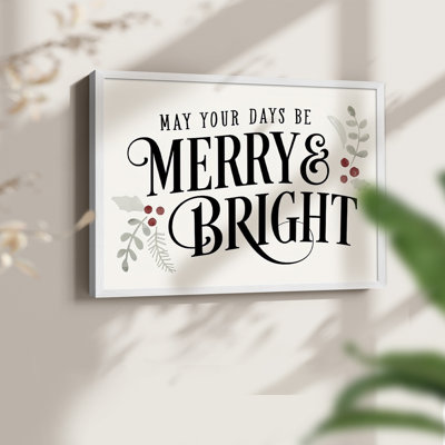 Merry Sentiment II -Framed Print - Restickable