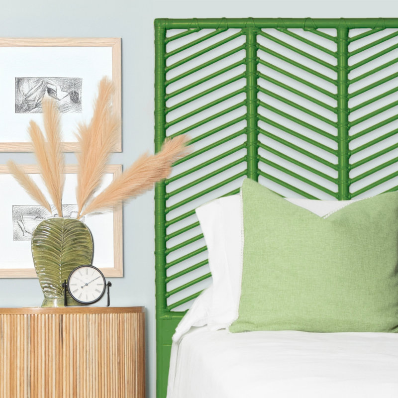 Liam Headboard, Bright Green, King