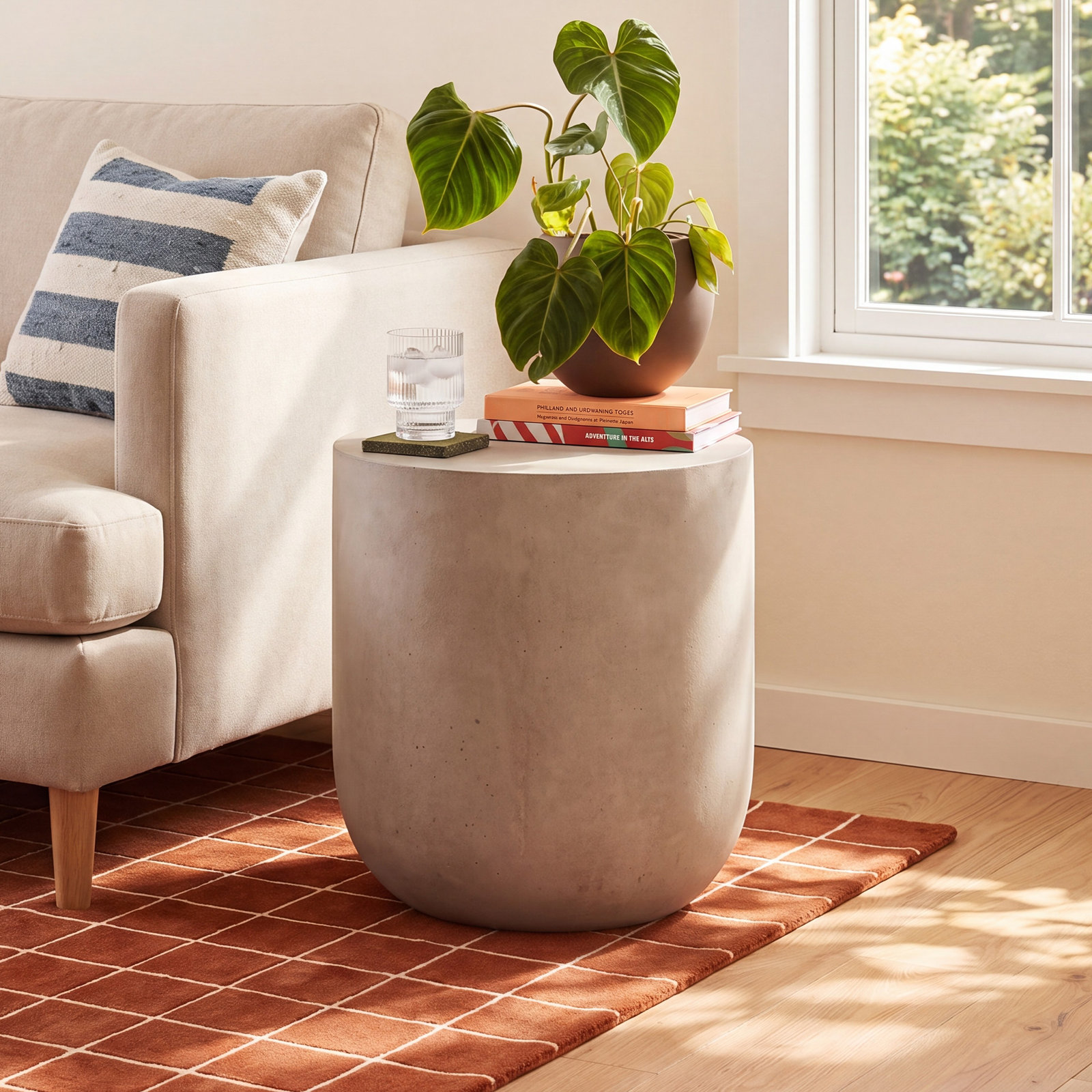 Elise End Table, Gray