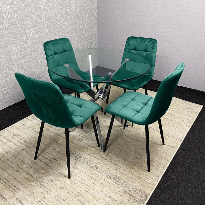 Aggappora 4 - Person Dining Set, Green