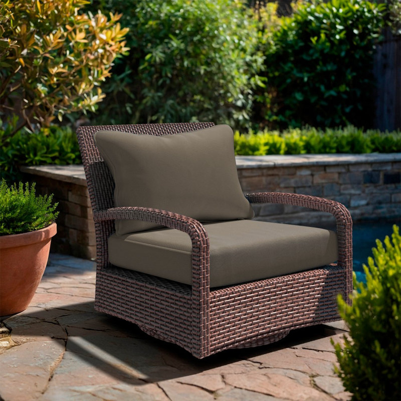Deep Seat Cushion, 24" X 48" X 5.5", Premium Memory Foam Core With Rolled Front & Boxed Edge Seat, Sunbrella Fabric, Patio Cushions For Outdoor Sofas & Loveseats
