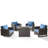 Kreda 5 - Piece Outdoor Seating Group With 41" Fire Pit With Swivel Glide Chair And Cushions-923376177-923376176