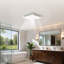 Ventilateur de salle de bain pour salle de bain avec lumière DEL, évent de salle de bain 110 CFM 4000K, ventilateur de plafond à moteur à 1,5 bruit à faible bruit pour salle de lavage, salle de rangement, ventilation domestique, blanc