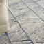 Beva Geometric Handmade White/Blue Area Rug-1584396288