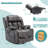 Massage Swivel Rocker Recliner With Heat And Vibration, Manual Glider Rocking Recliner Chair, 360°swivel Lounge Reclining Chair With Cup Holder/remote Control/usb Ports(gray)-57301662
