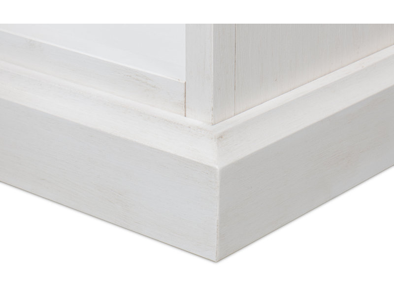 Solid Wood Bookcase, White