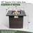 30" Propane Gas Fire Pit Table