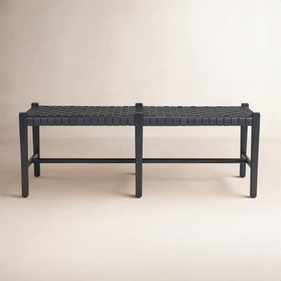52" Genuine Leather Dining Bench