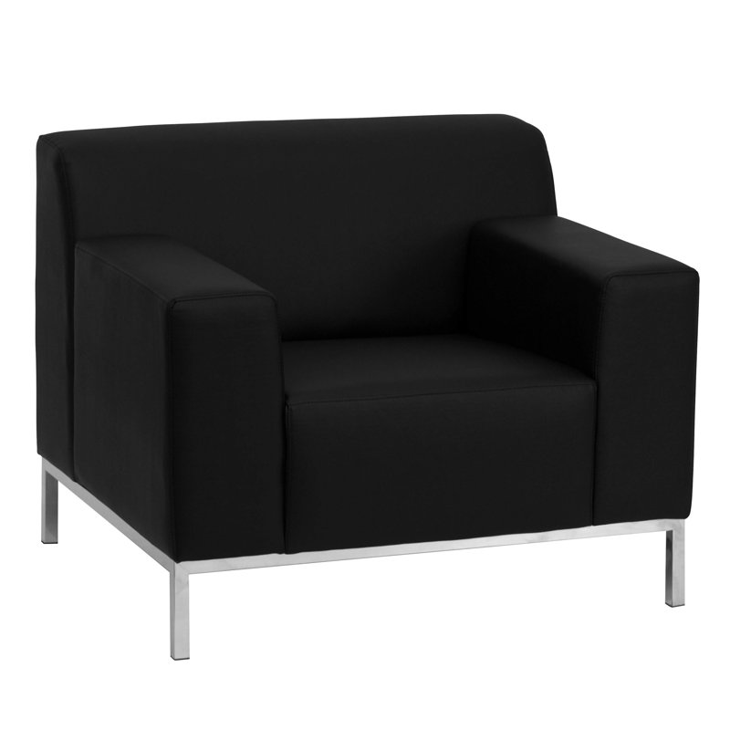 Chaise Hercules LeatherSoft avec surpiqûres et structure intégrée en acier inoxydable