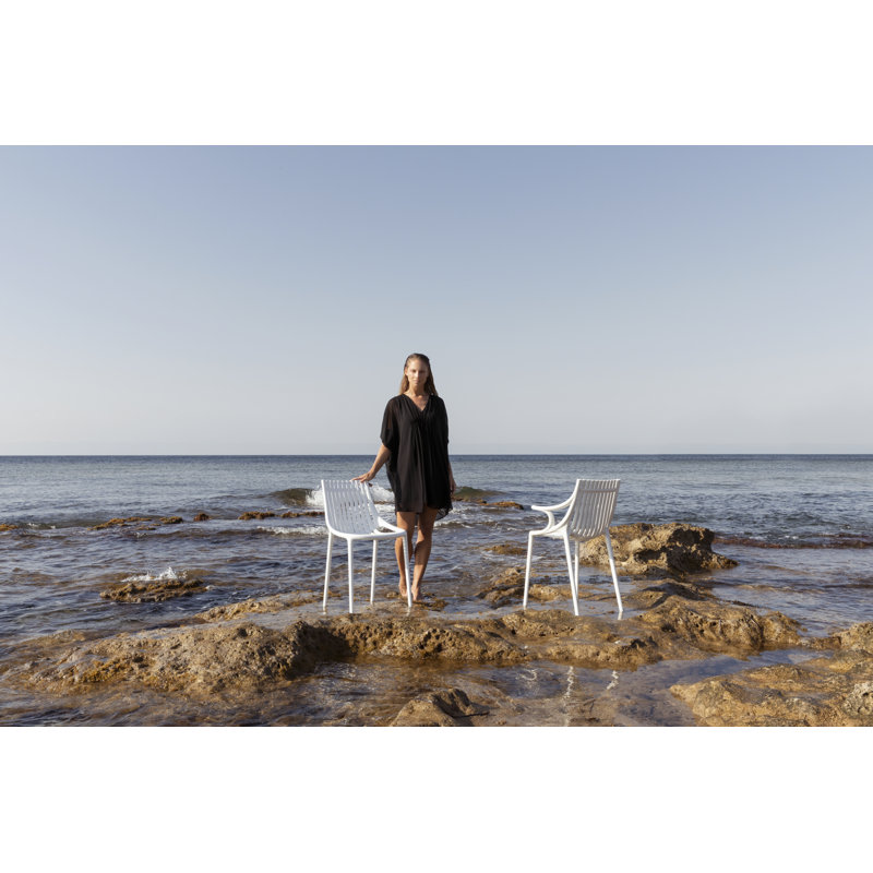 Ibiza Stacking Arm Chair, Black