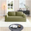 Canapé-lit pliant convertible 2-en-1, canapé-lit en velours côtelé moderne avec 2 * coussins, canapé-lit modulaire sans dossier avec lit escamotable Futon, canapé-lit modulaire pliable pour le salon - vert-57595083