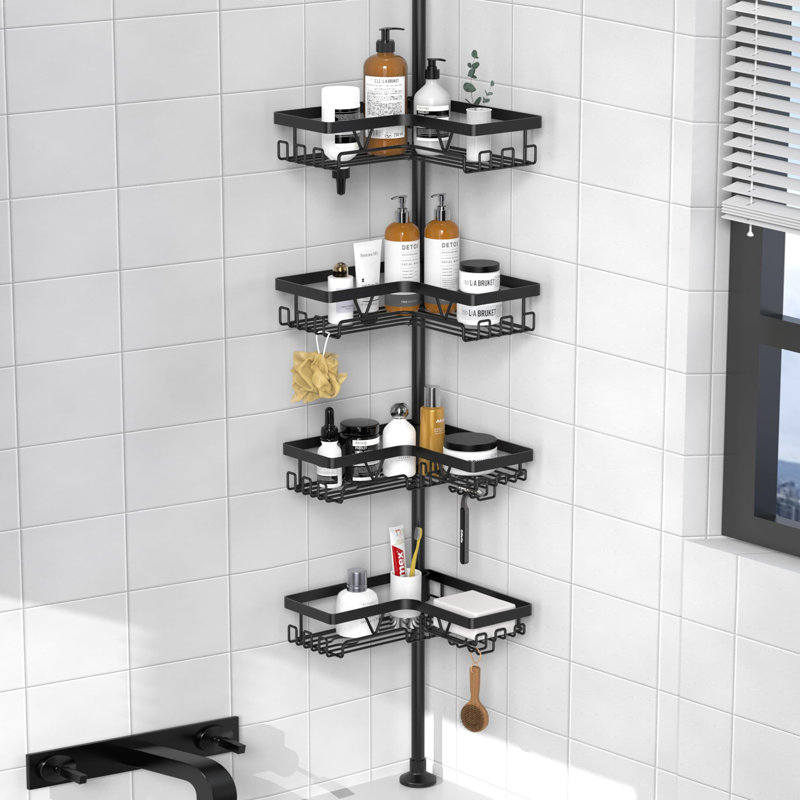 Stainless Steel Shower Caddy, Black