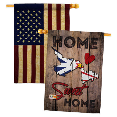 Drapeau de maison en polyester à 2 côtés 40 x 28 po