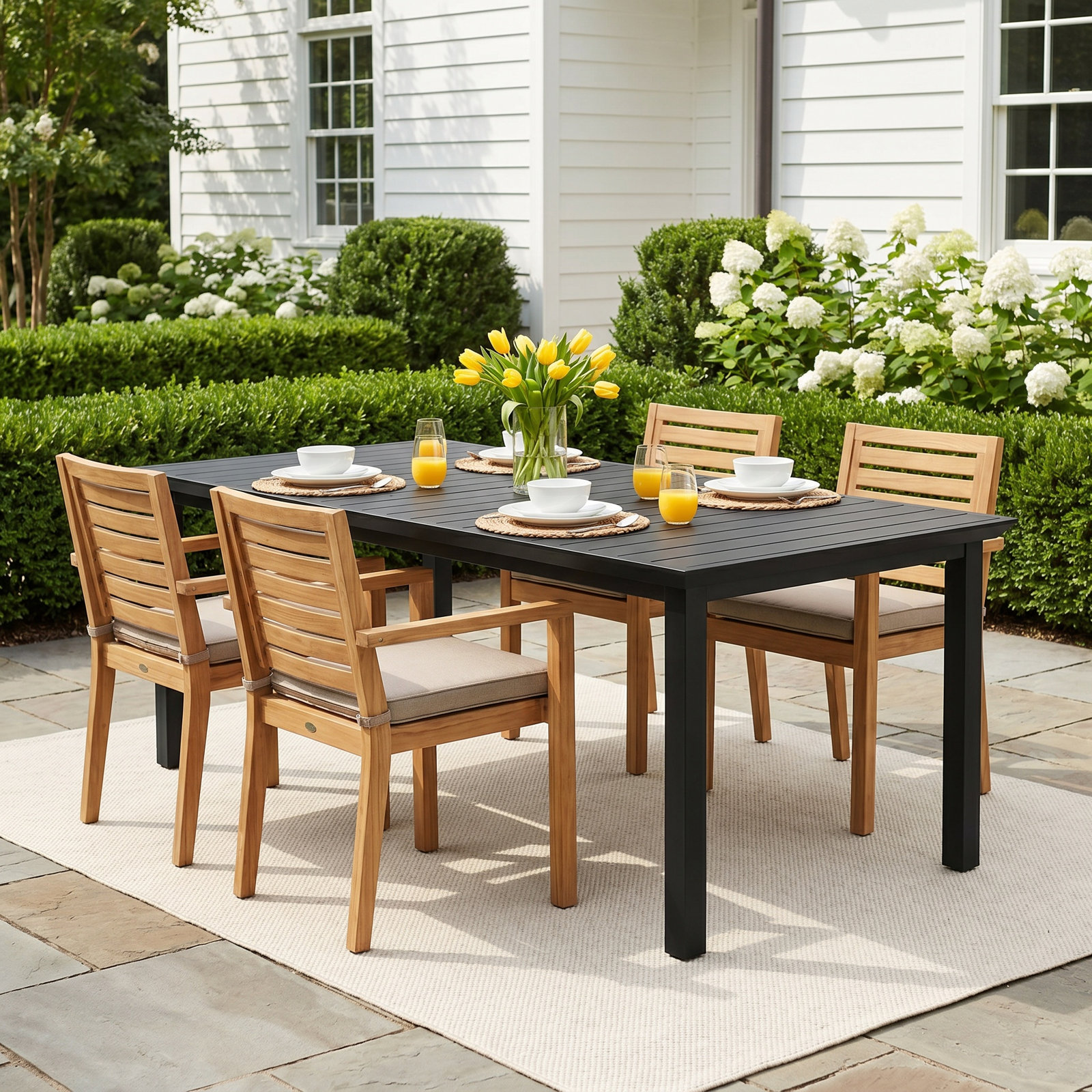 Everlee Metal Outdoor Dining Table