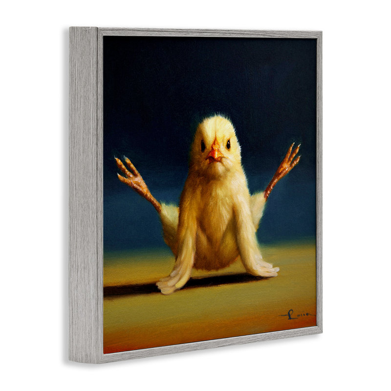 Yoga Chicks Firefly Pose, peinture de ferme, H 17 po x l 17 po, Estampe numérique Farmhouse