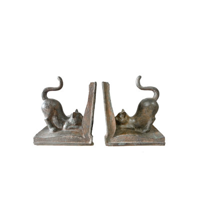 Ensemble de sculpture serre-livres bronze