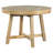 Round Extendable Dining Table with 16" Leaf Wood Kitchen Table