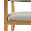 Ensemble de 2 fauteuils, revêtement en tissu beige doux, structure en bois d'hévéa massif, assise ergonomique confortable pour la salle à manger ou le salon