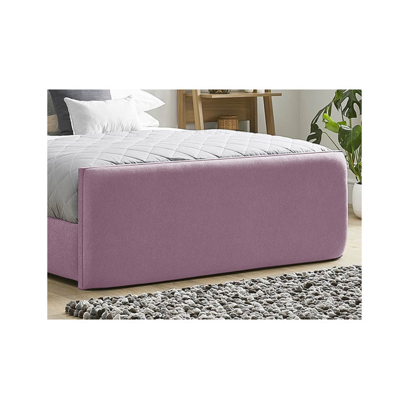 Ledley Kailua Upholstered Bed Frame - Plush Velvet with Headboard and Sprung Slats, Single (3'), Lilac