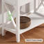 Table de bout à 2 tiroirs avec plateau rabattable, table de chevet étroite pour petit salon et chambre à coucher, blanc-1475292463