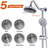 Bathroom Shower With 6 Inch Rain Head And 5 Handheld - Stylish Appearance