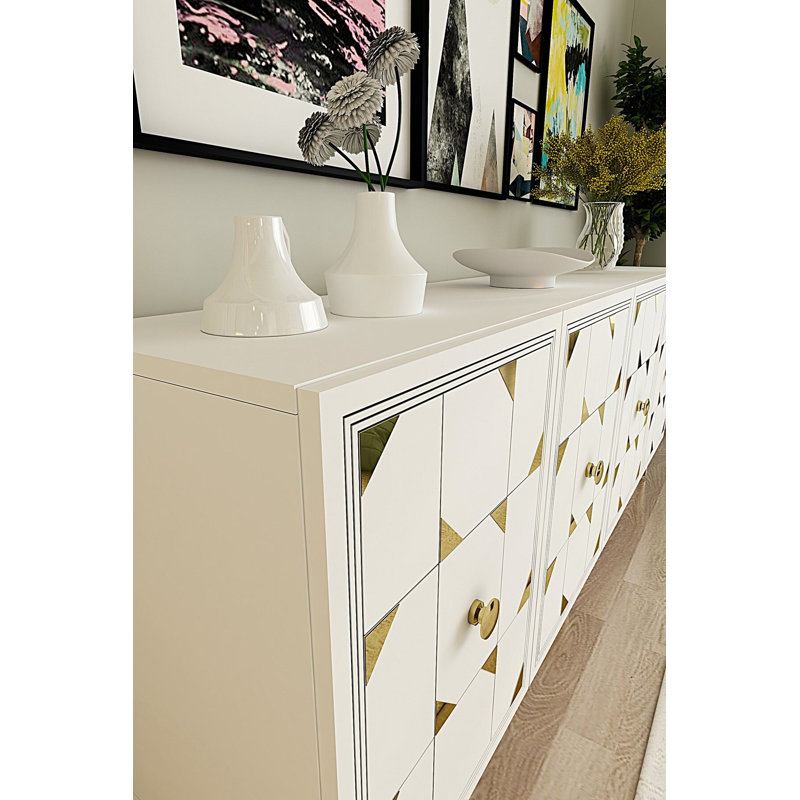 Console, White/Gold
