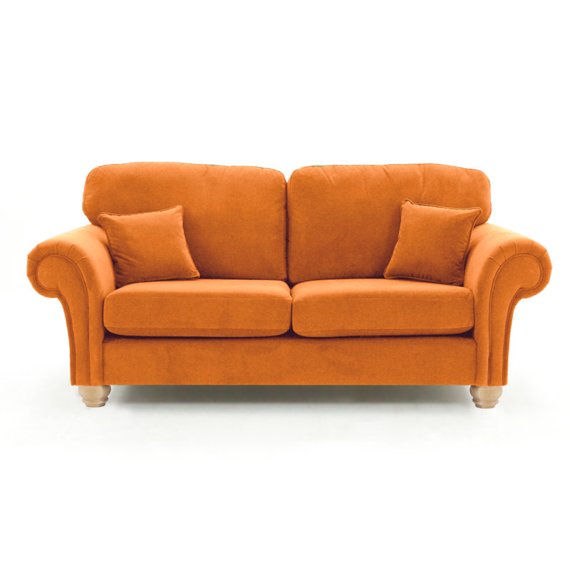 Foreston 2 Seater Velvet Sofa, Burnt Orange