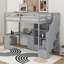 Lit mezzanine simple avec bureau et tiroirs-162865144