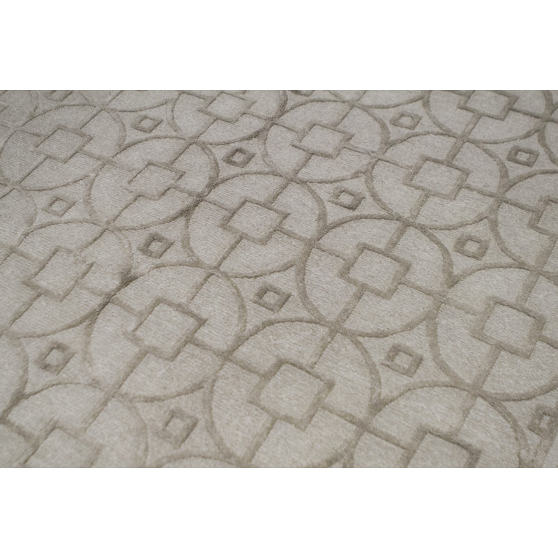 Geometric Area Rug in Beige