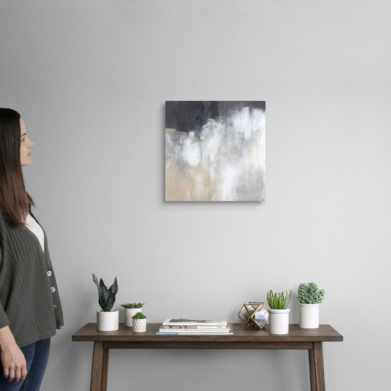 Neutral Abstract II par Jennifer Paxton Parker - reproduction d'art sur toile, H 16 po x l 16 po, Toile tendue, Sans cadre