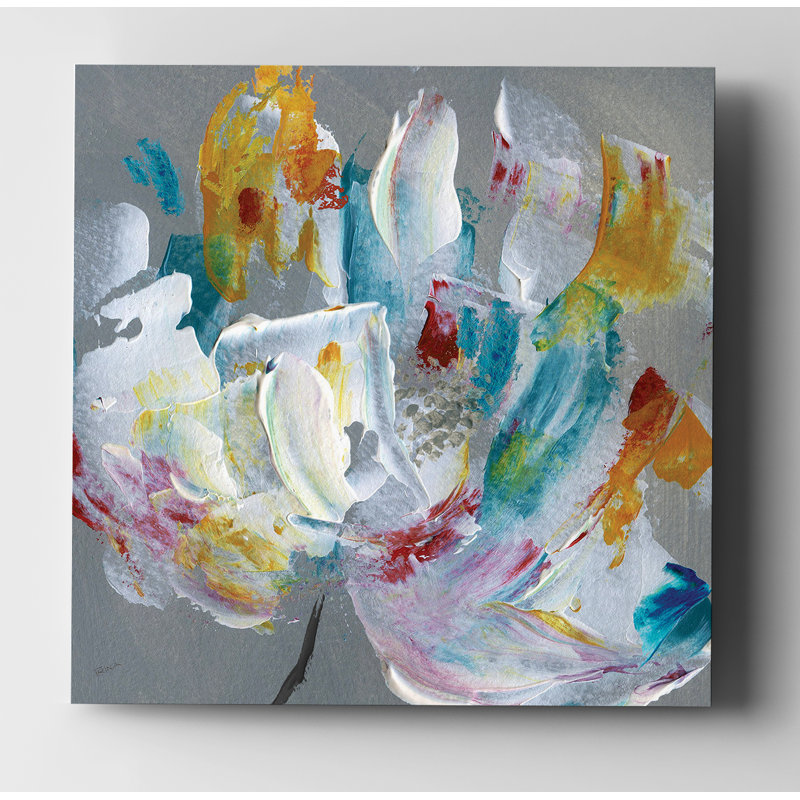 «Tye Dye Flower», reproduction sur toile, Toile tendue, H 40 po x l 40 po x P 1,5 po
