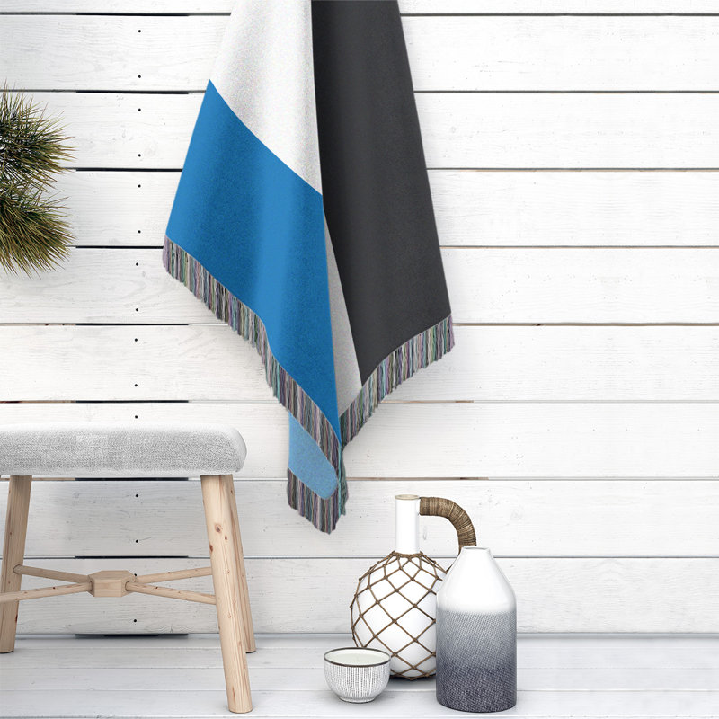 Couverture en coton basket Golden State, l 52 po x L 37 po, Golden State bleu royal / blanc / ardoise
