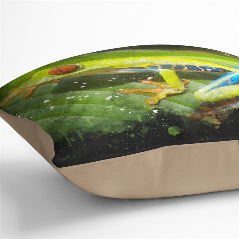 Tree Frog Vol.2 Paint Splash Scatter Cushion, Stone, 40cm H x 40cm W x 15cm D