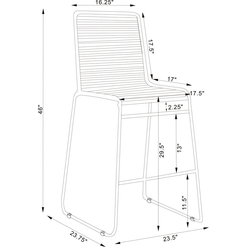 Chaises de bar en métal tissé gris anthracite - 2 pièces, conception rustique pour tabourets de salle à manger de style moderne, cadre