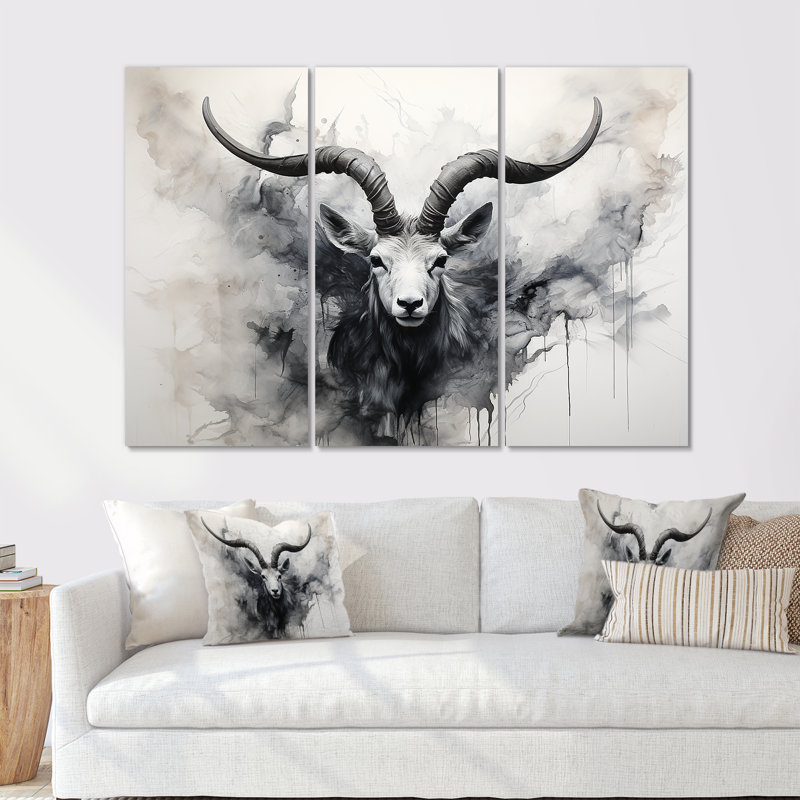 Marcellene - ensemble d'art mural antilope, H 28 po x l 36 po, Toile tendue