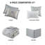 Édredon 6 pièces en coton gris avec une décoration ravissante-118755831