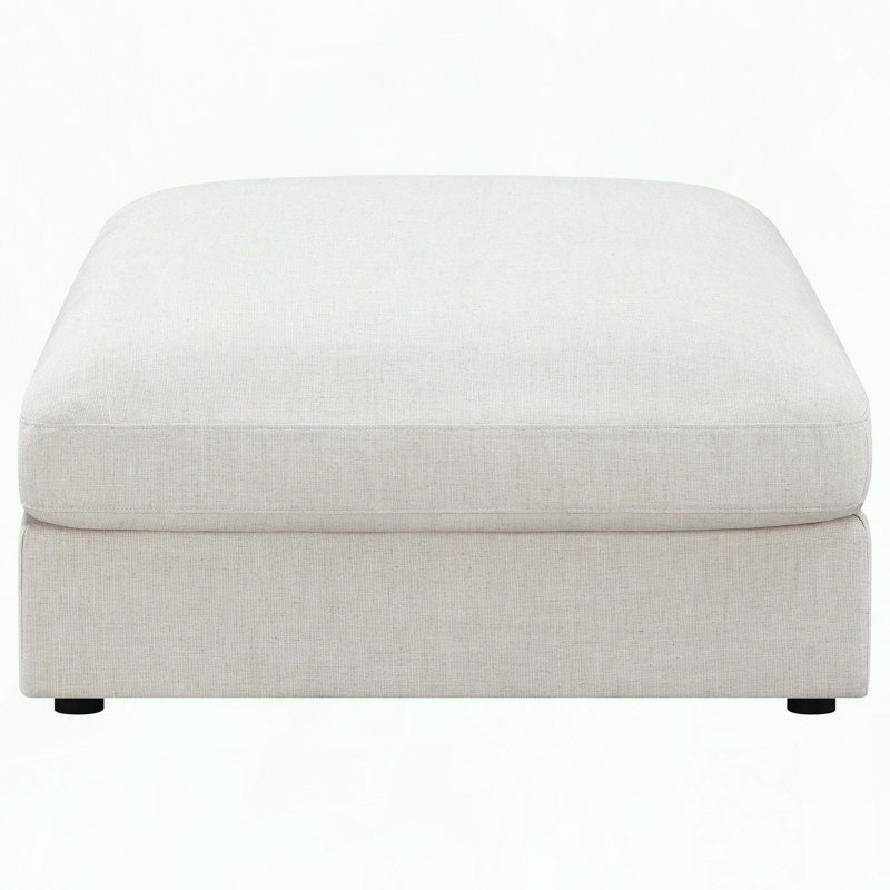 Repose-pieds carré beige neutre, Beige