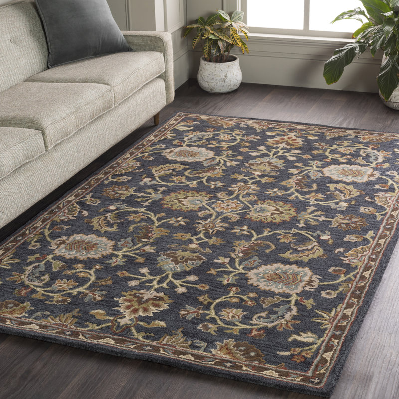 Tapis en laine touffeté Rathburn, Rectangle 7 pi 6 po x 9 pi 6 po