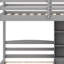Lit superposé simple au-dessus de simple et simple avec escalier de rangement-1543289337