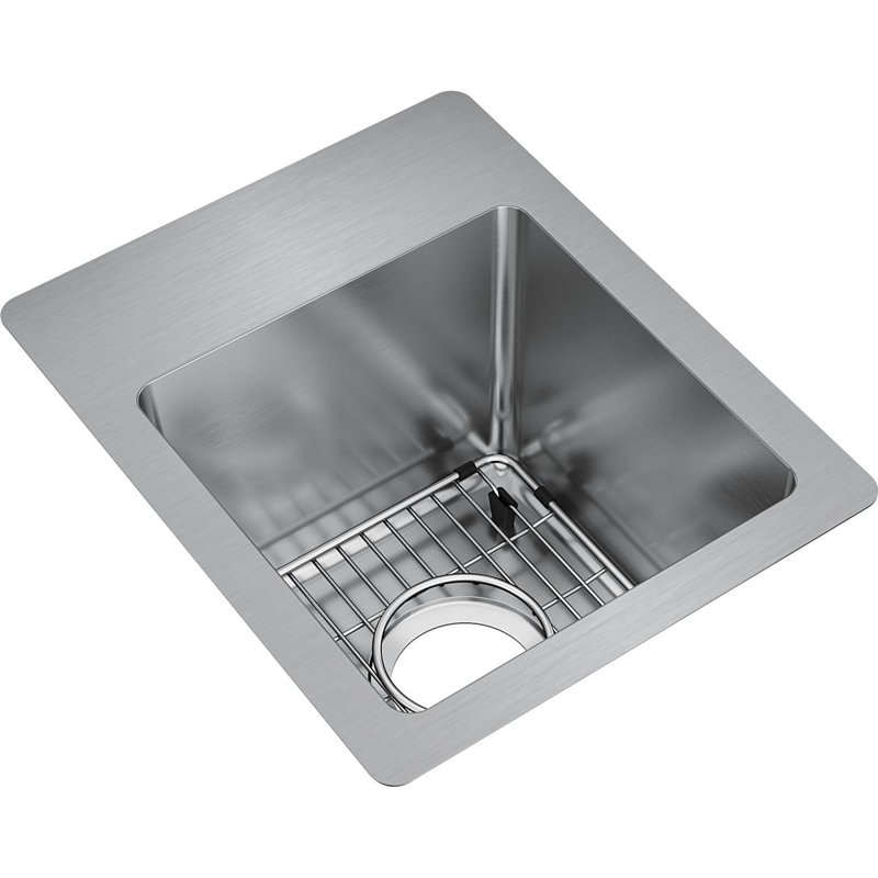 Crosstown 13" L x 16" W Dual Mount Kitchen Sink, 0 Hole