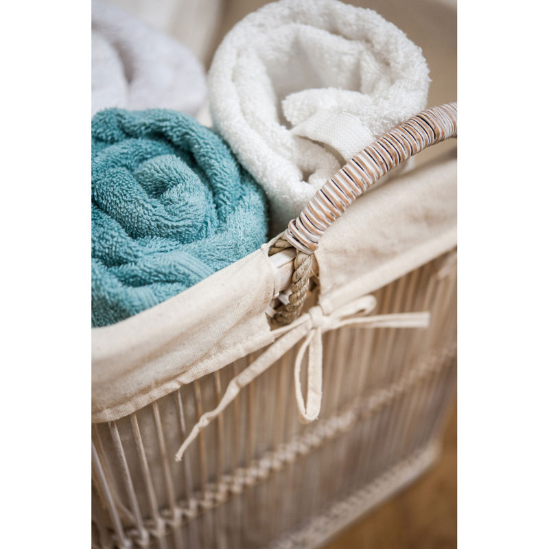 August Grove Mourcourt Solid Wood Decorative Basket, White