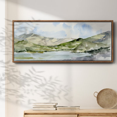 Serene Mountains I- Framed Canvas