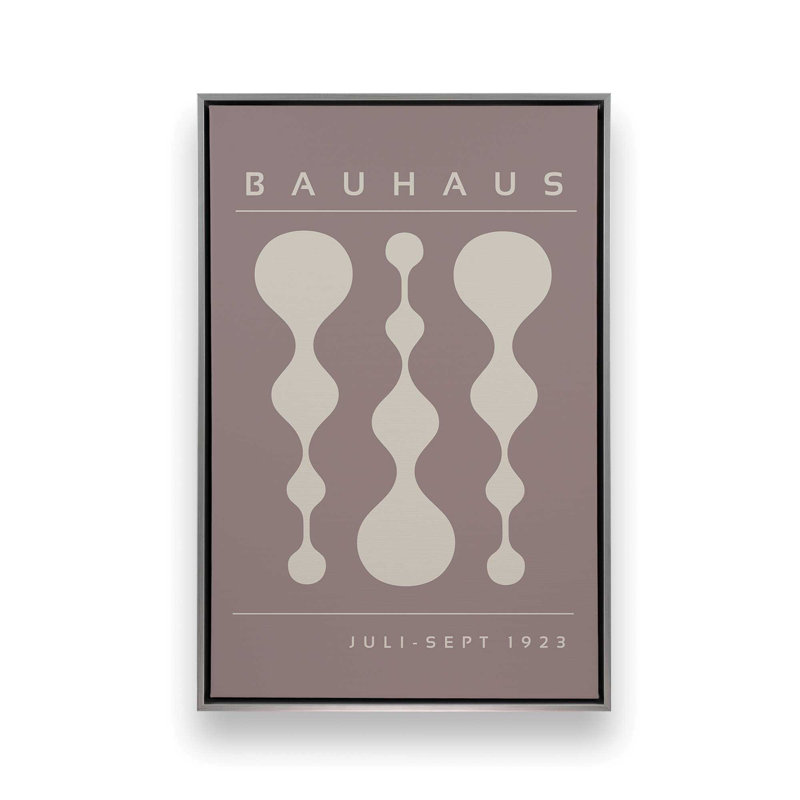 «Midnight Retro Bauhaus», reproduction sur toile encadrée, H 36,75 po x l 24,75 po, Taupe / beige