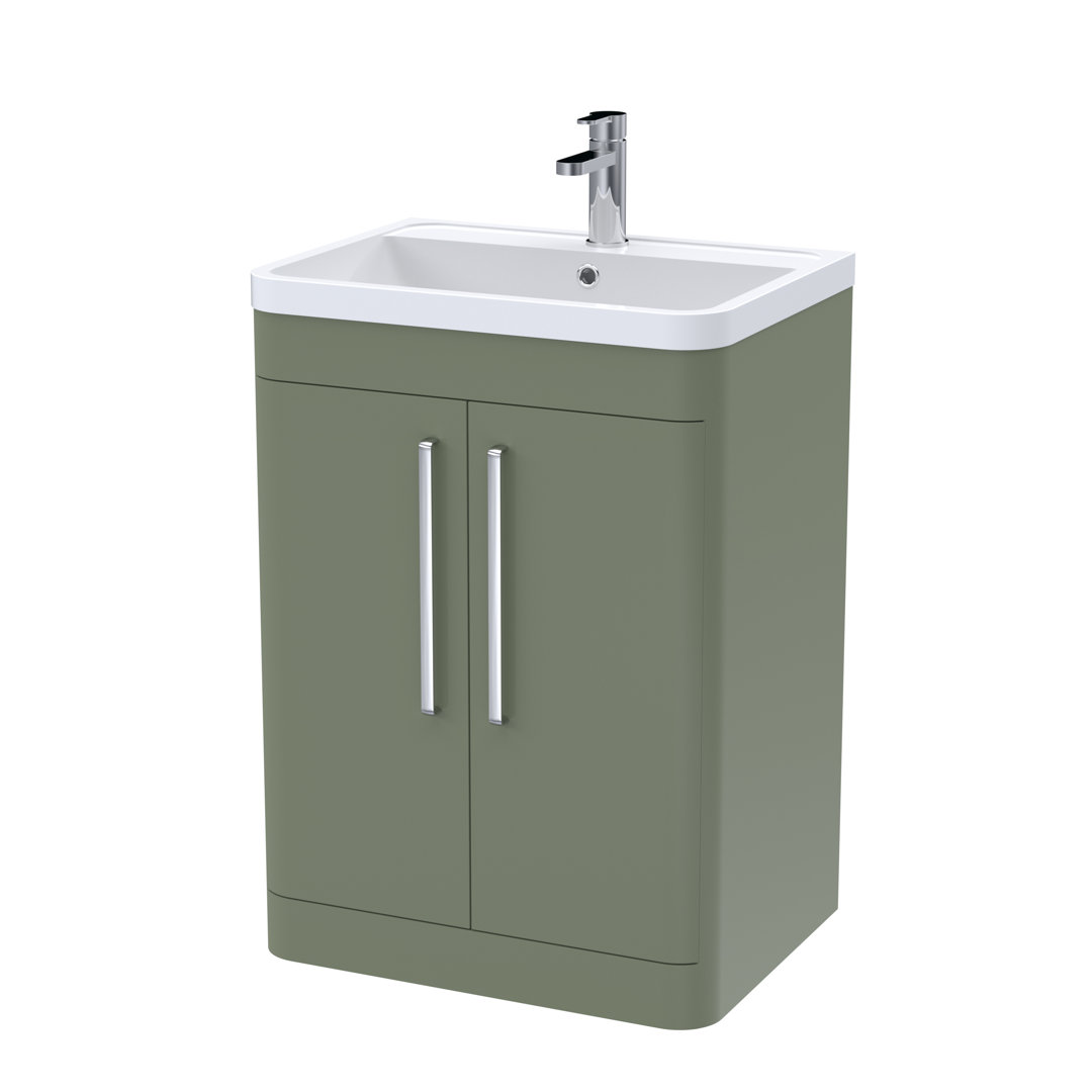 Parade 600mm Single Bathroom Vanity with Integrated Polymarble Basin